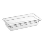 Carlisle 3066007 StorPlus 1/3 Size Clear Polycarbonate Food Pan - 2 1/2