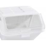 Baker's Lane 12.6 Gallon / 200 Cup Shelf Ingredient Bin with Flip Lid, Label Sheet, and Scoop
