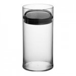 Prepara Evak Compact 0.188 Qt. Clear Glass Round Airtight Food Storage Container with Push Down Lid 3008