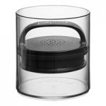 Prepara Evak Compact 0.188 Qt. Clear Glass Round Airtight Food Storage Container with Push Down Lid 3008