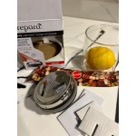 Prepara Evak Compact 0.188 Qt. Clear Glass Round Airtight Food Storage Container with Push Down Lid 3008