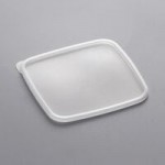 Carlisle 2 Qt. Square Polyethylene White Food Storage Container
