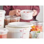Choice 1 Qt. Clear Round Polycarbonate Food Storage Container with Lid - 12/Case