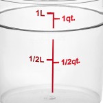 Choice 1 Qt. Clear Round Polycarbonate Food Storage Container with Lid - 12/Case