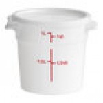 Choice 1 Qt. Clear Round Polycarbonate Food Storage Container with Lid - 12/Case