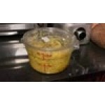 Choice 1 Qt. Clear Round Polycarbonate Food Storage Container with Lid - 12/Case