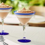Acopa Tropic 15 oz. Martini Glass with Blue Rim and Base - 12/Case