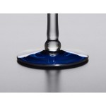 Acopa Tropic 15 oz. Martini Glass with Blue Rim and Base - 12/Case