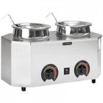 Paragon 2029E Pro-Deluxe Dual 3 Qt. Warmer with Inset, Lid, Ladle, and Spout - 120V, 1000W Paragon 2029E Pro-Deluxe Dual 3 Qt. Warmer with Inset, Lid, Ladle, and Spout - 120V, 1000W
