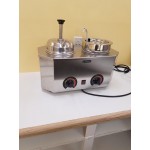 Paragon 2029E Pro-Deluxe Dual 3 Qt. Warmer with Inset, Lid, Ladle, and Spout - 120V, 1000W Paragon 2029E Pro-Deluxe Dual 3 Qt. Warmer with Inset, Lid, Ladle, and Spout - 120V, 1000W