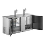 Avantco UDD-3-HC-S (2) Triple Tap Kegerator Beer Dispenser - Stainless Steel, (3) 1/2 Keg Capacity