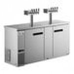 Avantco UDD-3-HC-S (2) Triple Tap Kegerator Beer Dispenser - Stainless Steel, (3) 1/2 Keg Capacity