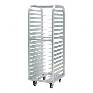 New Age Industrial Lifetime Series 18-Pan Full-Size Wide-Angle Aluminum Roll-In Rack 4338