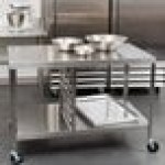 Lakeside 130 Stainless Steel Work Table with Sheet Pan Storage and Lower Shelf - 48 Lakeside 130 Stainless Steel Work Table with Sheet Pan Storage and Lower Shelf - 48