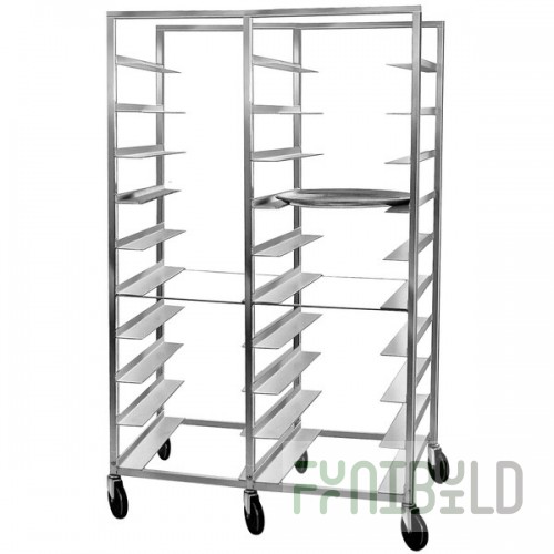Channel AXD-OT-6D 20 Pan Double Heavy-Duty Aluminum Oval Pan Rack - Assembled