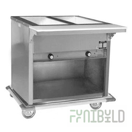 Eagle Group PHT2OB Portable Electric Hot Food Table with Enclosed Base - Two Pan - Open Well, 120V
