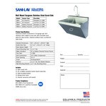 Sani-Lav S80B Stainless Steel Wall-Mount Surgeon Scrub Sink with Battery-Powered 2 GPM Sensor Faucet