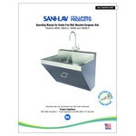 Sani-Lav S80B Stainless Steel Wall-Mount Surgeon Scrub Sink with Battery-Powered 2 GPM Sensor Faucet
