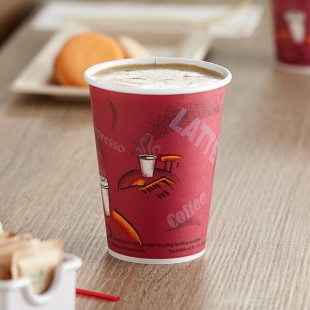 Solo 12 oz. Bistro Single-Sided Poly Paper Hot Cup - 1,000/Case Solo 12 oz. Bistro Single-Sided Poly Paper Hot Cup - 1,000/Case