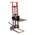 Wesco Industrial Products 750 lb. 2 Wheel Steel Hydraulic Pedalift with 3 Wesco Industrial Products 750 lb. 2 Wheel Steel Hydraulic Pedalift with 3