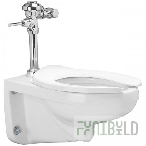 Zurn Elkay One Z.WC3.M Manual Toilet System with Floor Mounted Toilet and Flush Valve - 1.1 GPF