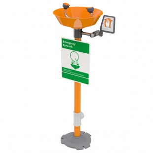 Guardian Equipment G1825P Pedestal Mounted Eyewash Station with Plastic Bowl