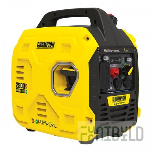 Champion Power Equipment 79 CC Dual Fuel Inverter Portable Generator with CO Shield and Parallel Kit 201183 - 2,500 / 1,850W, 120V