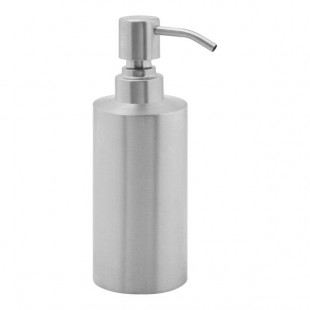 room360 Tokyo 12 oz. Brushed Silver Stainless Steel Soap Dispenser with Brushed Stainless Top - 6/Case