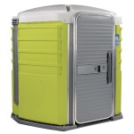 PolyJohn SA1-1004 We'll Care III Lime Green Wheelchair Accessible Portable Restroom - Assembled