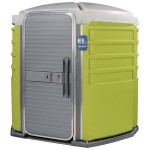 PolyJohn SA1-1004 We'll Care III Lime Green Wheelchair Accessible Portable Restroom - Assembled