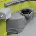 PolyJohn SA1-1004 We'll Care III Lime Green Wheelchair Accessible Portable Restroom - Assembled