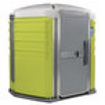 PolyJohn SA1-1004 We'll Care III Lime Green Wheelchair Accessible Portable Restroom - Assembled