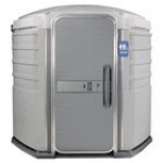 PolyJohn SA1-1004 We'll Care III Lime Green Wheelchair Accessible Portable Restroom - Assembled