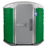 PolyJohn SA1-1004 We'll Care III Lime Green Wheelchair Accessible Portable Restroom - Assembled