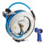 Regency Open Powder-Coated Steel Hose Reel with 15' x 3/8 Regency Open Powder-Coated Steel Hose Reel with 15' x 3/8