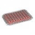 Lodge ACM10R41 Stainless Steel Chainmail Scrub Pad with Red Silicone Core