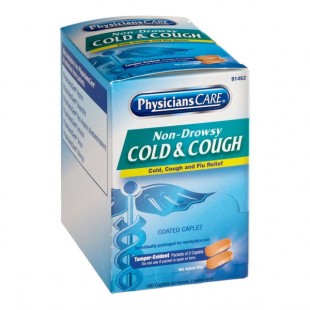 PhysiciansCare 91462-001 Non-Drowsy Cold and Cough Tablets - 100/Box