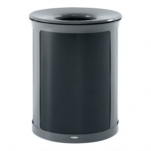 Rubbermaid® Enhance 2172852 33 Gallon Pearl Gray Round Decorative Trash Can Rubbermaid® Enhance 2172852 33 Gallon Pearl Gray Round Decorative Trash Can
