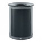 Rubbermaid® Enhance 2172852 33 Gallon Pearl Gray Round Decorative Trash Can