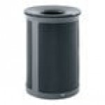 Rubbermaid® Enhance 2172852 33 Gallon Pearl Gray Round Decorative Trash Can