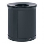 Rubbermaid® Enhance 2172852 33 Gallon Pearl Gray Round Decorative Trash Can
