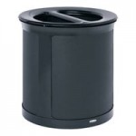Rubbermaid® Enhance 2172852 33 Gallon Pearl Gray Round Decorative Trash Can