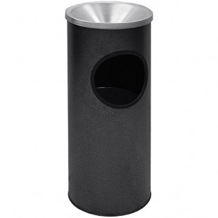 Witt Industries 3000SVN 3 Gallon Ash n' Trash Silver Vein Steel Decorative Cigarette and Trash Can
