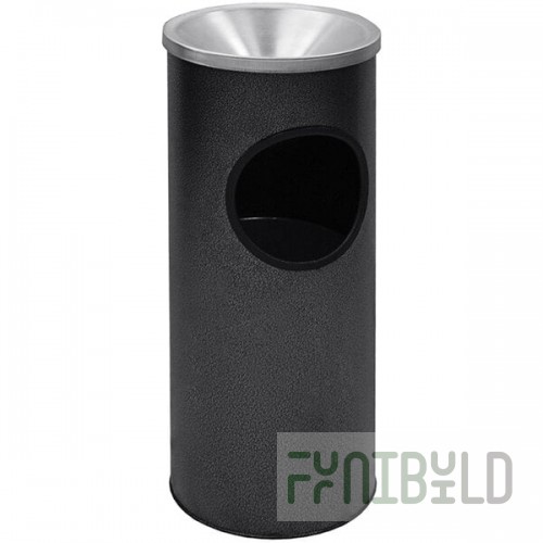 Witt Industries 3000SVN 3 Gallon Ash n' Trash Silver Vein Steel Decorative Cigarette and Trash Can