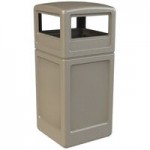 Commercial Zone 73800199 PolyTec 45 Gallon Black Hexagon Trash Can and Drive-Thru Lid Set Commercial Zone 73800199 PolyTec 45 Gallon Black Hexagon Trash Can and Drive-Thru Lid Set