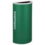 Ex-Cell Kaiser RC-KDHR-C EGX Kaleidoscope Collection Emerald Texture 8 Gallon Customizable Half-Round Cans / Bottles Receptacle Ex-Cell Kaiser RC-KDHR-C EGX Kaleidoscope Collection Emerald Texture 8 Gallon Customizable Half-Round Cans / Bottles Receptacle
