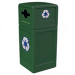 Commercial Zone 747301 Polytec 42 Gallon Black Square Recycling Container and Black Dome Lid with Mixed Recycling Slot Commercial Zone 747301 Polytec 42 Gallon Black Square Recycling Container and Black Dome Lid with Mixed Recycling Slot