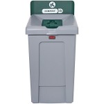 Rubbermaid® Slim Jim 2171555 33 Gallon Single-Stream Compost Recycling Station with Lid