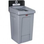 Rubbermaid® Slim Jim 2171555 33 Gallon Single-Stream Compost Recycling Station with Lid