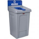 Rubbermaid® Slim Jim 2171555 33 Gallon Single-Stream Compost Recycling Station with Lid